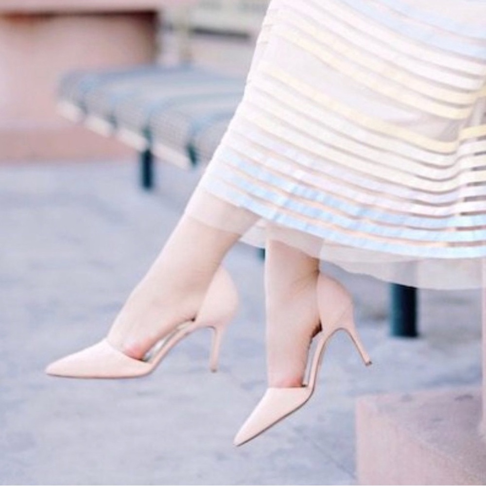J.Crew Elsie D'orsay Patent Leather Blush Pumps